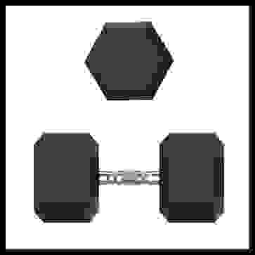 Гантель гексагональная UNIX Fit обрезиненная 37,5 кг / шт. - 7